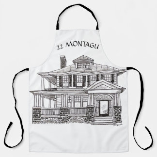 Custom apron design with a house エプロン