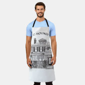 Custom apron design with a house エプロン (着用した状態)