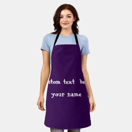 Custom Apron Personalized Name Logo Kitchen Gift エプロン (着用した状態)