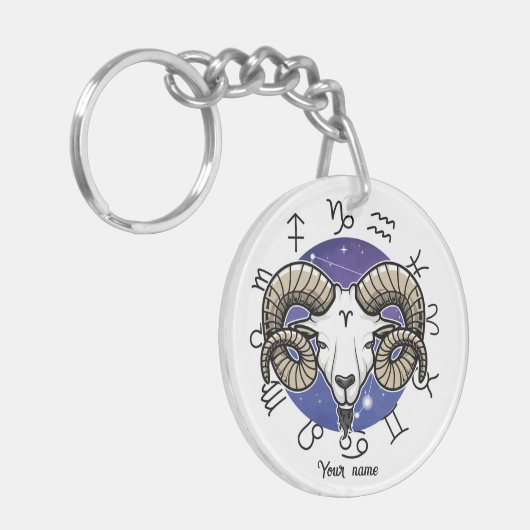 Custom Aries & Leo Acryl Keychain キーホルダー (正面左)