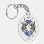 Custom Aries & Leo Acryl Keychain キーホルダー (正面左)