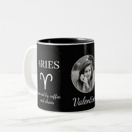 Custom Aries Zodiac Mug with Name & Traits ツートーンマグカップ