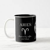 Custom Aries Zodiac Mug with Name & Traits ツートーンマグカップ (左)