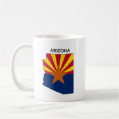 Custom Arizona State Map Flag コーヒーマグカップ (左)