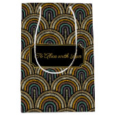 Custom Art Deco Embroidered-Style Paper Bag  ミディアムペーパーバッグ (正面)