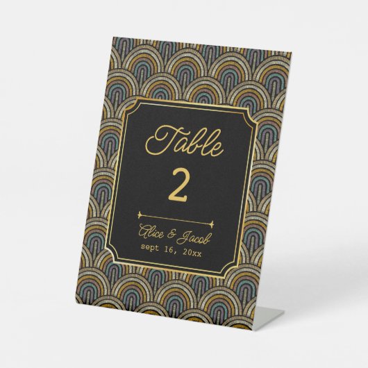 Custom Art Deco Thank You Tabletop Sign 台座サイン (正面)