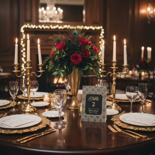 Custom Art Deco Thank You Tabletop Sign 台座サイン