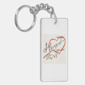 custom art design calligraphy キーホルダー (正面左)