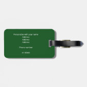 custom athlete monogram green black soccer balls ラゲッジタグ (裏面横)