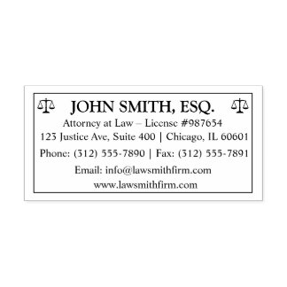 Custom Attorney Office Self-Inking Stamp セルフインキングスタンプ