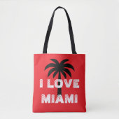 Custom attractive vibrant summer background Miami トートバッグ (正面)