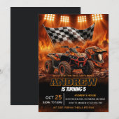Custom ATV Birthday Off Road Racing 招待状 (正面/裏面)