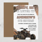 Custom ATV Racing boy Birthday Party Invitation  招待状 (正面/裏面)