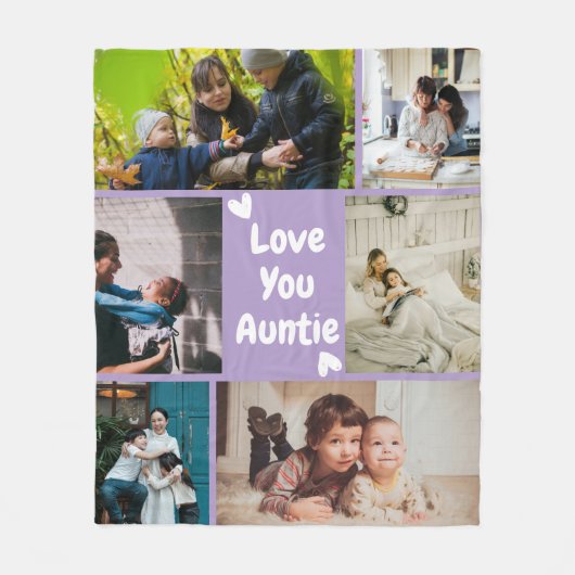 Custom Aunt Photo Throw Gift from Niece Blanket フリースブランケット (正面)