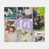 Custom Aunt Photo Throw Gift from Niece Blanket フリースブランケット (正面(横))