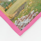 Custom Aunt Photo Throw Gift with Kids Names フリースブランケット (角)