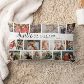 Custom Auntie 18 Photo Collage ランバークッション (ブランケット)