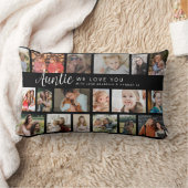 Custom Auntie 18 Photo Collage ランバークッション (ブランケット)