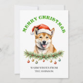 Custom Aussie Wildlife Dingo Family Christmas Card シーズンカード (正面)