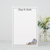 Custom Australian Shepherd Cute Dog Art 便箋 (スタンド正面)