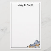 Custom Australian Shepherd Cute Dog Art 便箋 (正面)