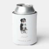 Custom Australian Shepherd Wedding Napkins 缶クーラー (缶正面)