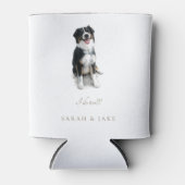 Custom Australian Shepherd Wedding Napkins 缶クーラー (正面)