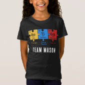 Custom Autism Awareness Campaign Matching Team Tシャツ (正面)
