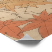 CUSTOM Autumn Bird & Fall Leaves Print by Imao ポスター (角)