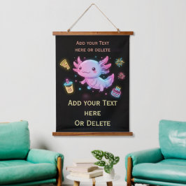 Custom Axolotl Cute Glowing Party Wall Tapestry 吊り下げ型タペストリー