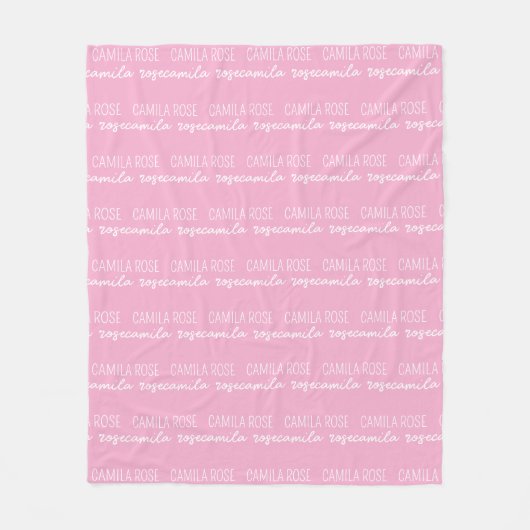 Custom Baby Blanket with Name, Personalized Name B フリースブランケット (正面)