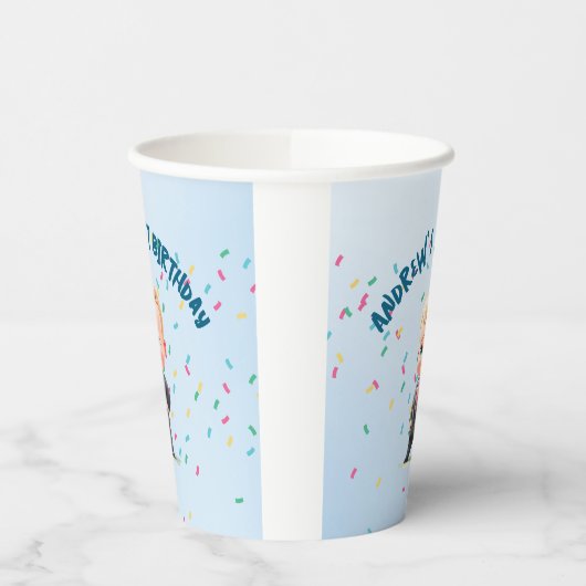 Custom Baby Boy Birthday Party Paper Cup Drinkware 紙コップ (左)