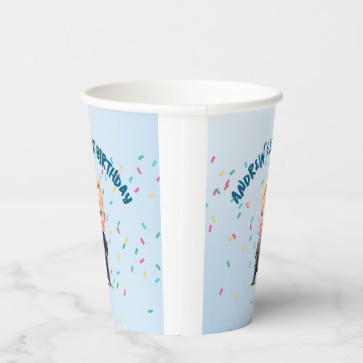 Custom Baby Boy Birthday Party Paper Cup Drinkware 紙コップ (右)