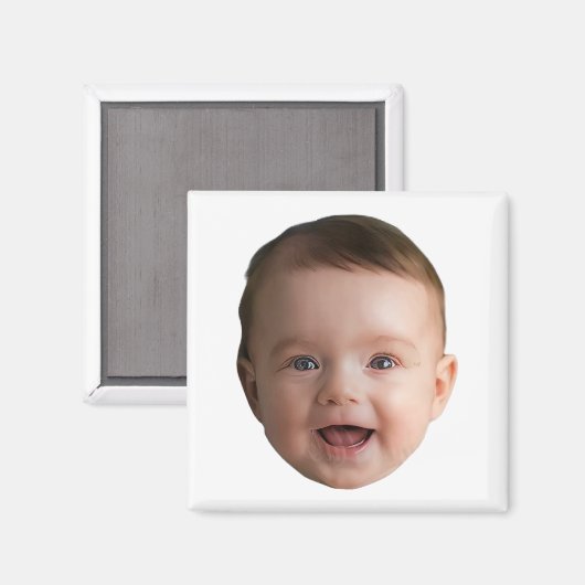 Custom Baby Face, Funny custom photo マグネット (正面/裏面)