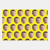 Custom Baby Face, Funny custom photo ラッピングペーパーシート (正面3)