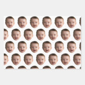 Custom Baby Face, Funny custom photo ラッピングペーパーシート (正面)