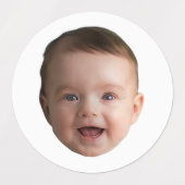 Custom Baby Face, Funny custom photo ラベル (デザイン1)