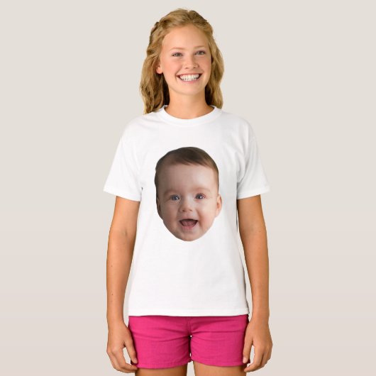 Custom Baby Face, Funny custom photo Tシャツ (正面フル)