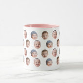 Custom Baby Face Mug Baby 3 Photos マグカップ (中央)