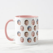Custom Baby Face Mug Baby 3 Photos マグカップ (左)