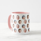 Custom Baby Face Mug Baby 3 Photos マグカップ (正面左)
