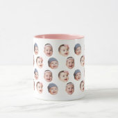 Custom Baby Face Mug Baby 3 Photos マグカップ (中央)