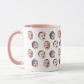 Custom Baby Face Mug Baby 3 Photos マグカップ (左)