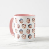 Custom Baby Face Mug Baby 3 Photos マグカップ (正面左)
