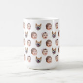 Custom Baby Face Mug, Custom Family 3 Photos mug コーヒーマグカップ (中央)