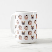 Custom Baby Face Mug, Custom Family 3 Photos mug コーヒーマグカップ (正面左)