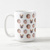 Custom Baby Face Mug, Custom Family 3 Photos mug コーヒーマグカップ (左)