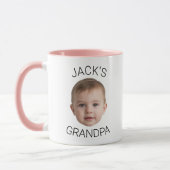 Custom Baby Face Mug for Grandpa マグカップ (左)