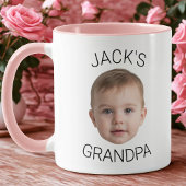 Custom Baby Face Mug for Grandpa マグカップ
