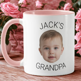 Custom Baby Face Mug for Grandpa マグカップ